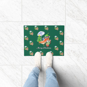 Felpudo Green All-Over-Print Merry Christmas Pepper