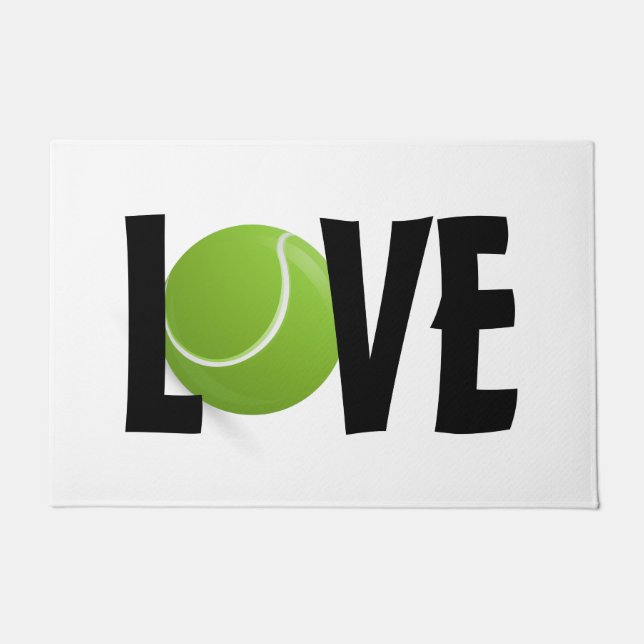 Felpudo Green Tennis Ball LOVE (Anverso)