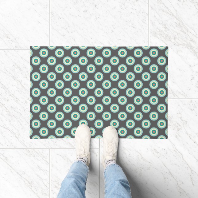 Felpudo Grey Combination Circles by Shirley Taylor (Interior)