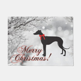Felpudo Greyhound Merry Christmas