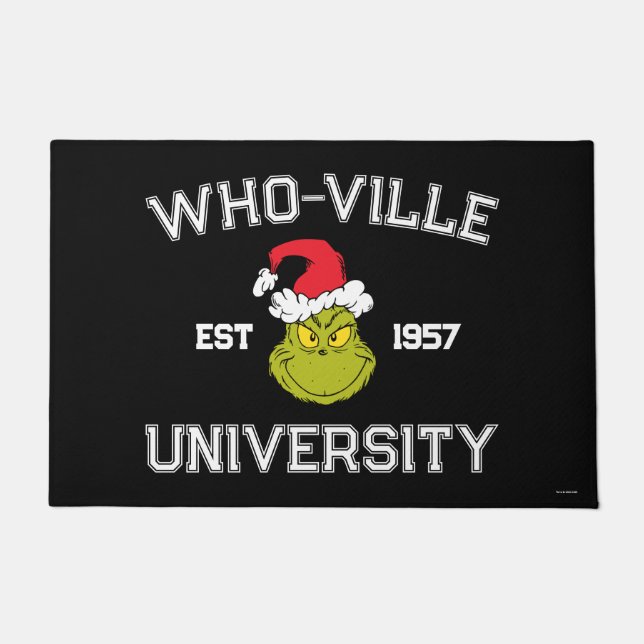 Felpudo Grinch | Universidad de Who-ville Est 1957 (Anverso)