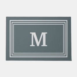 Felpudo Gris elegante Monogramado Doormat
