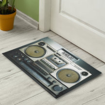 Gris Retro Boombox