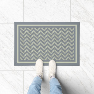Felpudo Gris y Sage Chevron