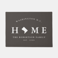 Gris y White Washington D.C. Map Mat, Doormat