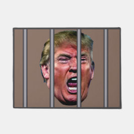 Felpudo Gritando Cabeza De Trump Delante De Las Prisiones