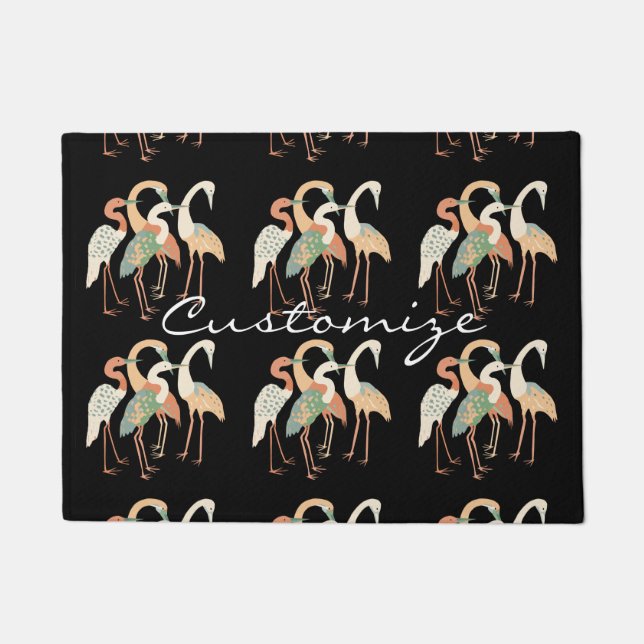 Felpudo Grullas japonesas Thunder_Cove Doormat (Anverso)