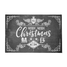 Grunge Chalkboard Feliz Navidad Típode retro