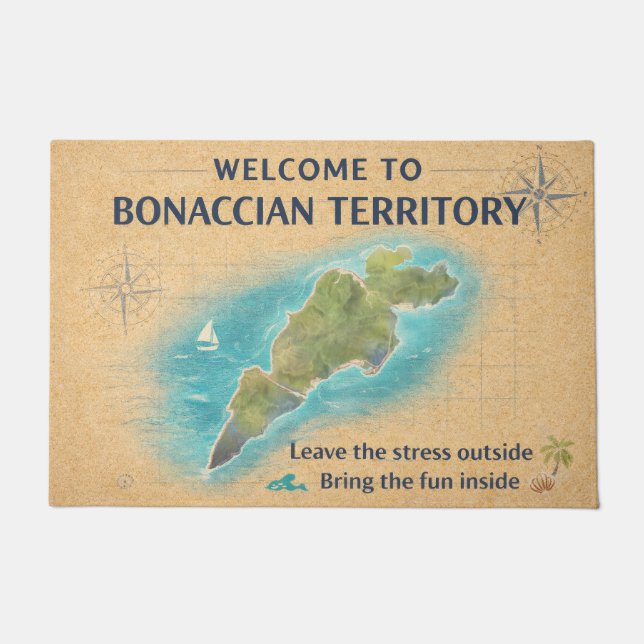 Felpudo Guanaja Bonaccian Territory Welcome Mat (Anverso)