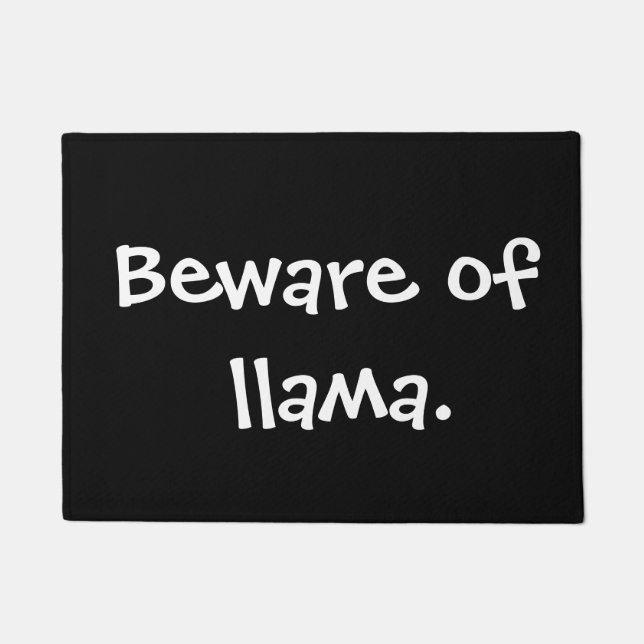 Felpudo Guárdese de llama (Anverso)