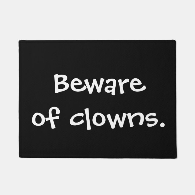 Felpudo Guárdese de payasos (Anverso)