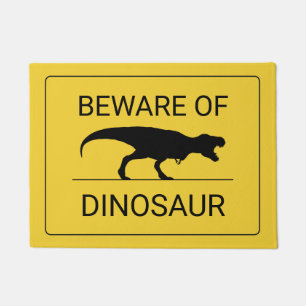 Felpudo Guárdese del Doormat divertido del dinosaurio