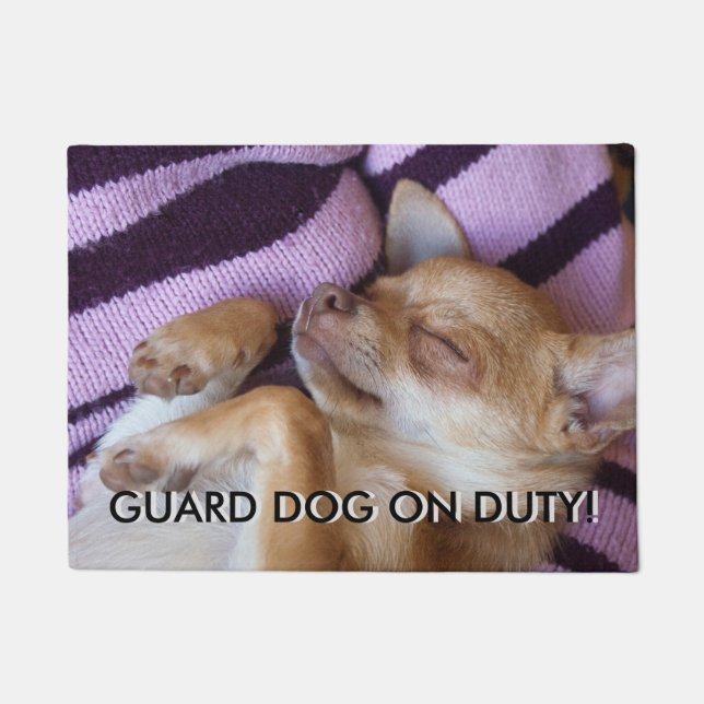 Felpudo ¡Guardia Perro Al Servicio! (Anverso)
