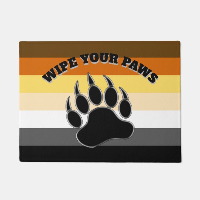 Felpudo Guay Bear Pride Paw de oso limpie sus patas (Anverso)