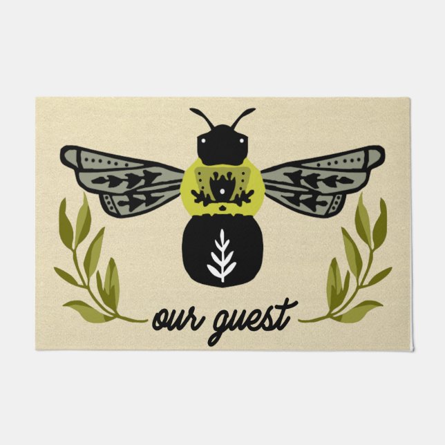 Felpudo Guay Bee Our Guest Mat, Decoración De Casa (Anverso)