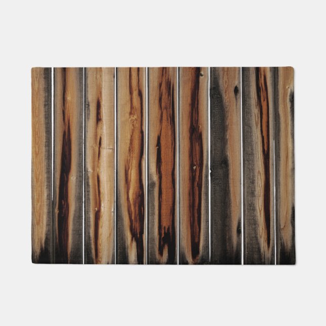 Felpudo Guay de textura de la valla de madera (Anverso)