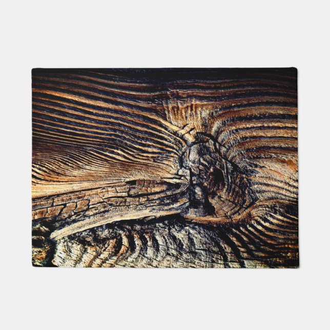 Felpudo Guay de textura de madera único (Anverso)