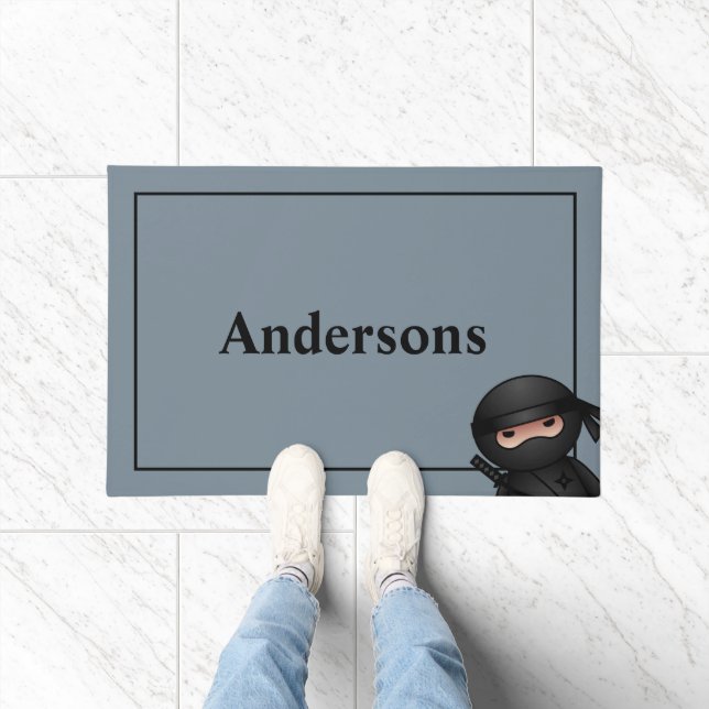 Felpudo Guerrero de Ninja en gris (Interior)