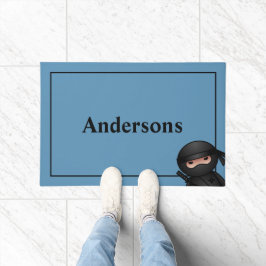 Felpudo Guerrero de Ninja pequeño en azul