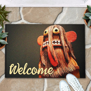 Felpudo Guión de bienvenida Muñeca Kachina Cara Foto Lindo