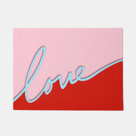 Felpudo Guión mínimo de amor San Valentín