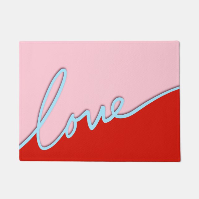 Felpudo Guión mínimo de amor San Valentín (Anverso)