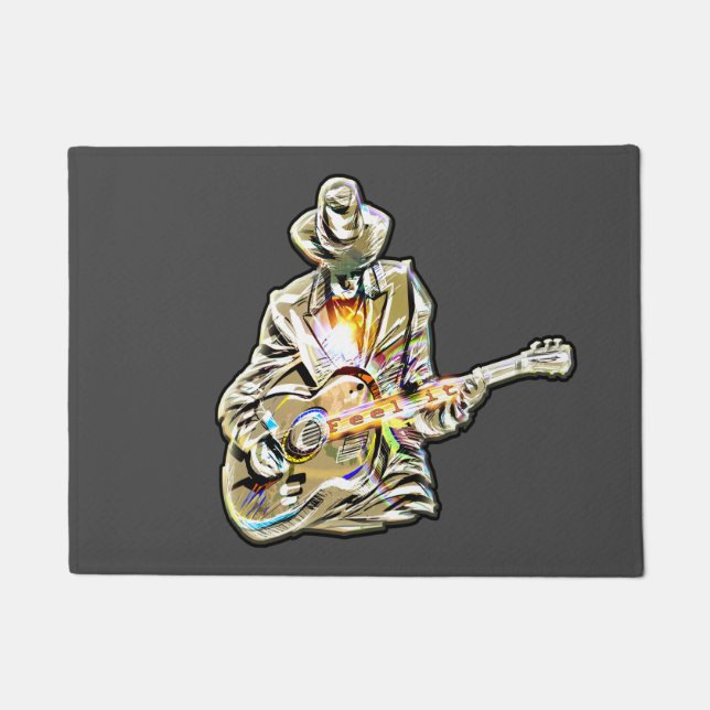 Felpudo Guitar Blues Mann - Siéntanlo (Anverso)