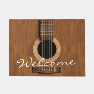 Felpudo Guitarra acústica de madera caliente
