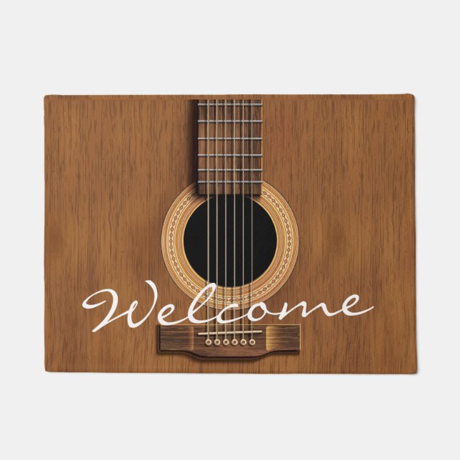 Felpudo Guitarra acústica de madera caliente (Anverso)