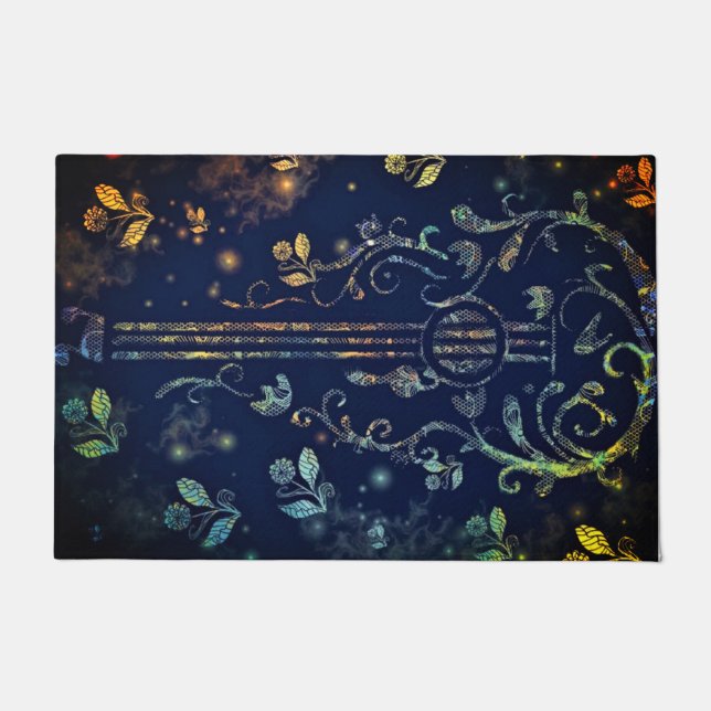 Felpudo Guitarra Flowers Doormat - Pintura (Anverso)