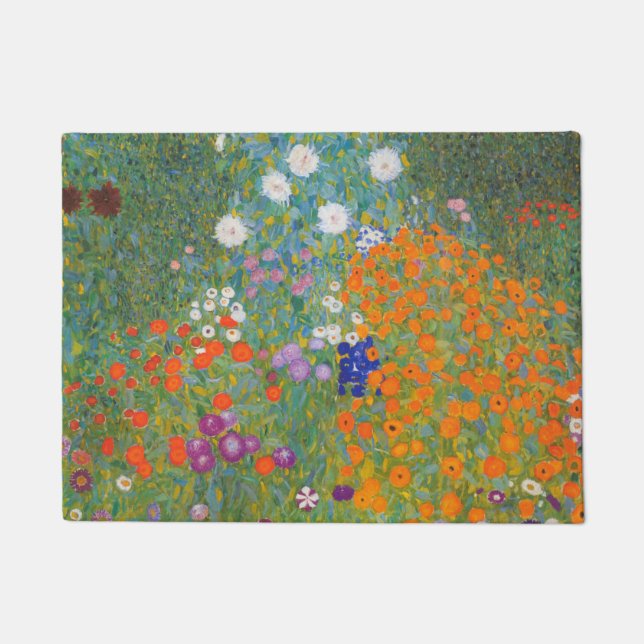 Felpudo Gustav Klimt Flor Jardín Naturaleza (Anverso)