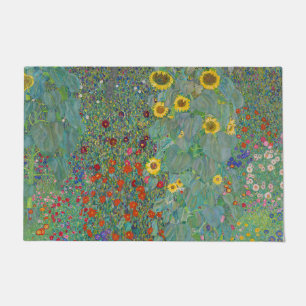 Felpudo Gustav Klimt - Jardín de campo con girasoles
