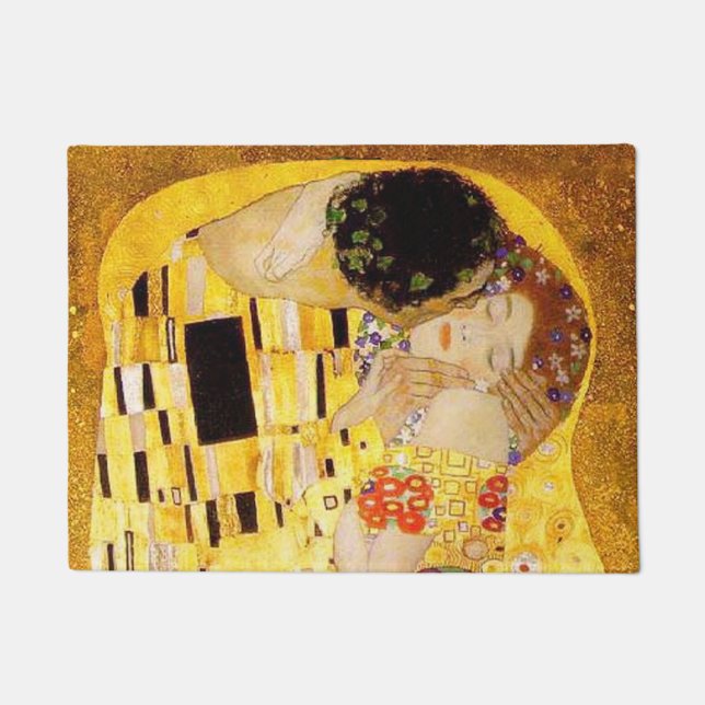 Felpudo Gustav Klimt La Pintura Clásica Del Beso (Anverso)