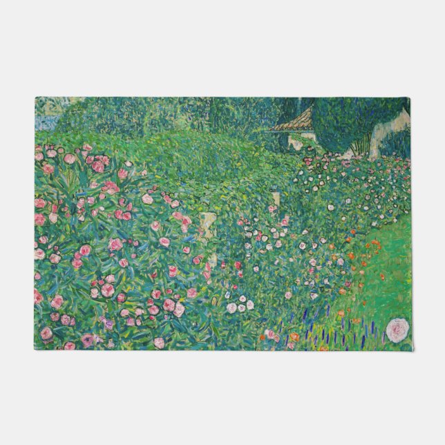 Felpudo Gustav Klimt - Paisaje de los jardines italianos (Anverso)