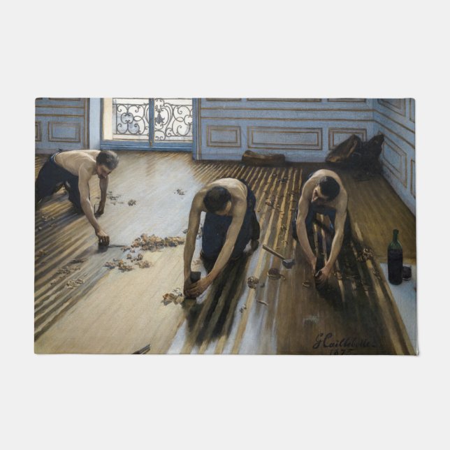 Felpudo Gustave Caillebotte - Los raspadores de suelos (Anverso)
