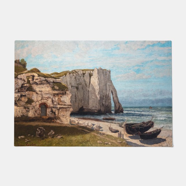Felpudo Gustave Courbet - Acantilados en Etretat después d (Anverso)