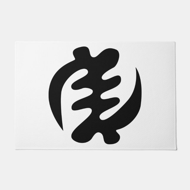 Felpudo Gye Nyame | Dios es el Símbolo Adinkra Supremo (Anverso)