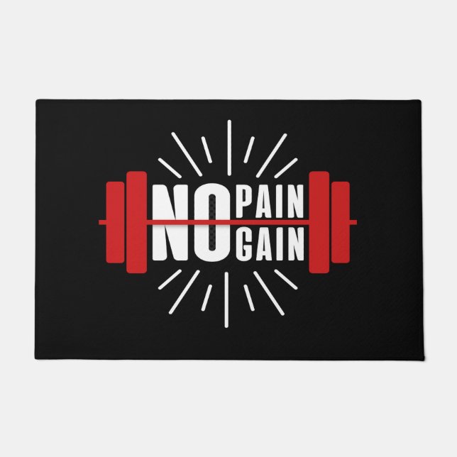 Felpudo Gym Door Mat No Dolor No Ganancia (Anverso)