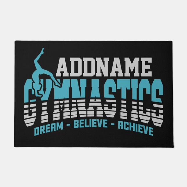 Felpudo Gymnast ADD NAME Gymnastics Team Backbend Kickover (Anverso)