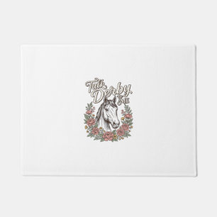 Felpudo Habla Derby Conmigo Camiseta Floral Caballo Vintag