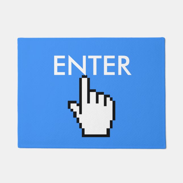 Felpudo Haga clic para entrar en Geeky (Anverso)