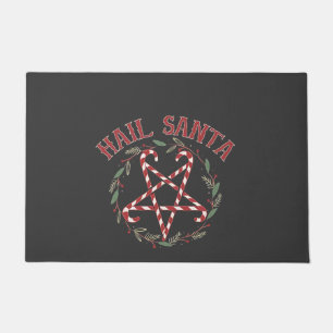 Felpudo Hail Satan Navidades Krampus Xmas Devil Candy