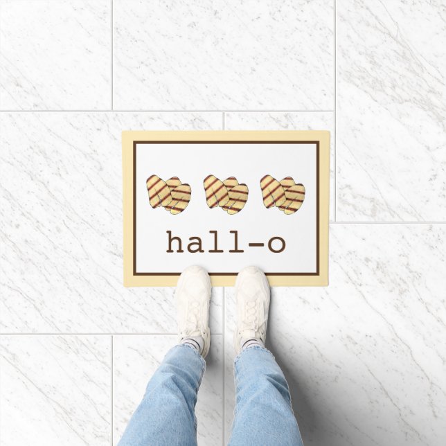 Felpudo Hall-o Hi Hello Halloumi Cheese Funny Kitchen (Interior)