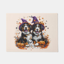 Felpudo Halloween Bernese Mountain Dogs Witch Ghost