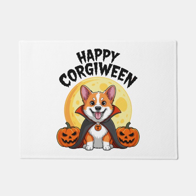 Felpudo Halloween Corgiween, Spooky Corgi Dog (Anverso)