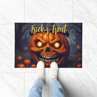 Felpudo Halloween Creepy Pumpkin Fullmoon