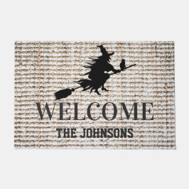 Felpudo Halloween de bruja negra fantasmal