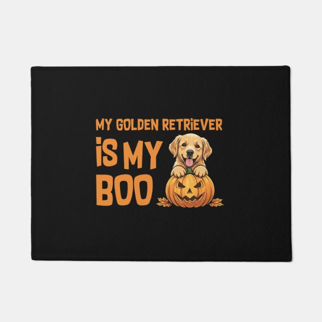 Felpudo Halloween de Golden Retriever (Anverso)