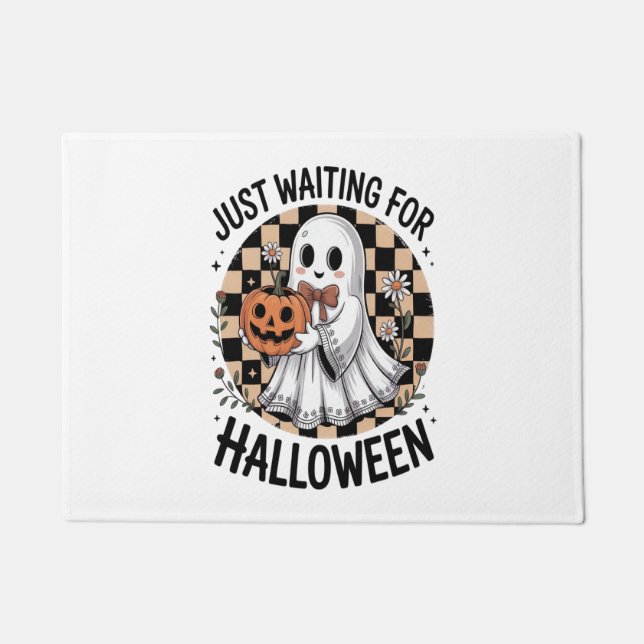 Felpudo Halloween de la vaca de la montaña (2) (Anverso)