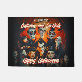 Felpudo Halloween de mediados de siglo, Naranja y negro de